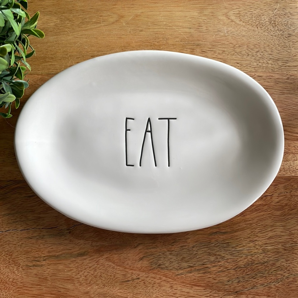 Rae Dunn EAT Oval Plate 2018
